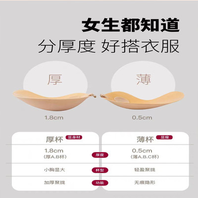 透气芒果胸贴加厚乳贴网孔透气聚拢文胸手工刷胶隐形防滑硅胶内衣