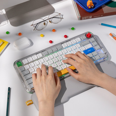 NuPhy Kick75高矮切换机械键盘三模无线蓝牙女生办公静音轴客制化