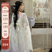 衫 十三余小豆蔻儿 重工刺绣粉紫大袖 春季 裙女 风祈春至