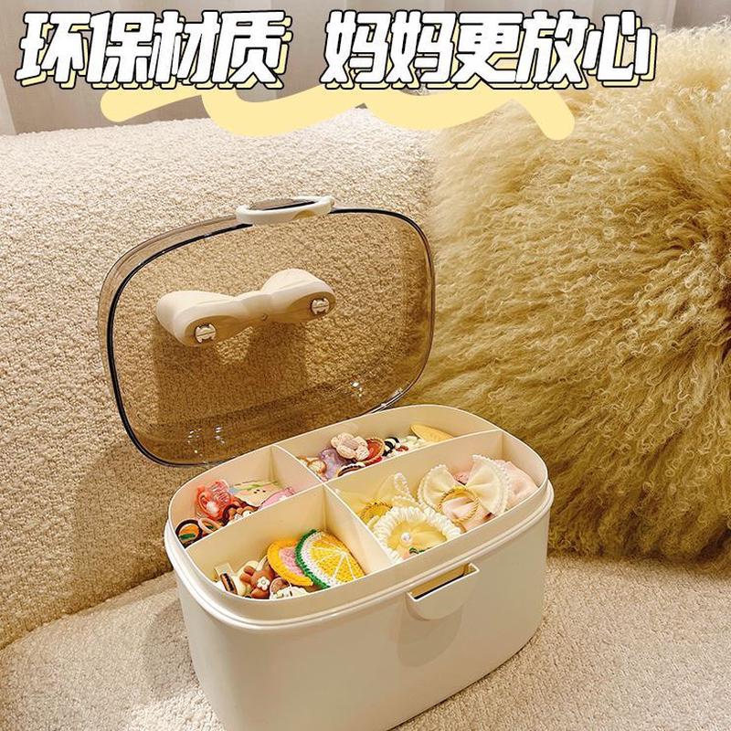 儿童发饰发夹发箍宝宝头绳皮筋收纳盒饰品头饰发卡盒子女孩首饰盒