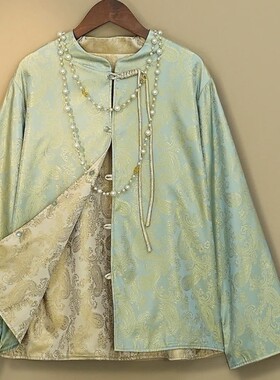 新中式国风高级感盘扣提花宋锦双面穿10127-梦依