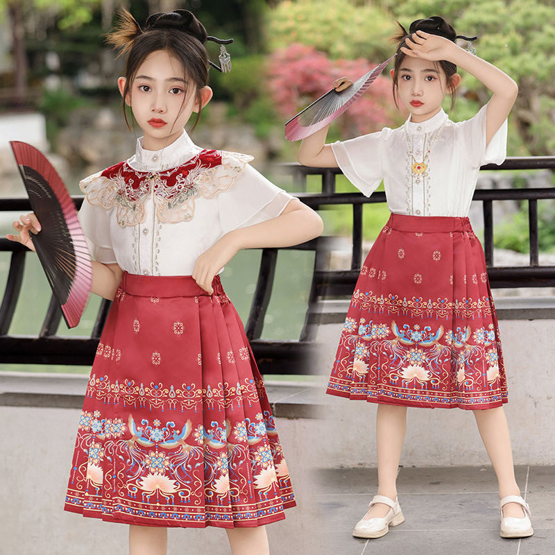 马面裙夏季套装中国风薄款2025新款明制儿童新中式,童装/婴儿装/亲子装,汉服,淘宝优惠券,粉丝福利购,淘宝优惠卷