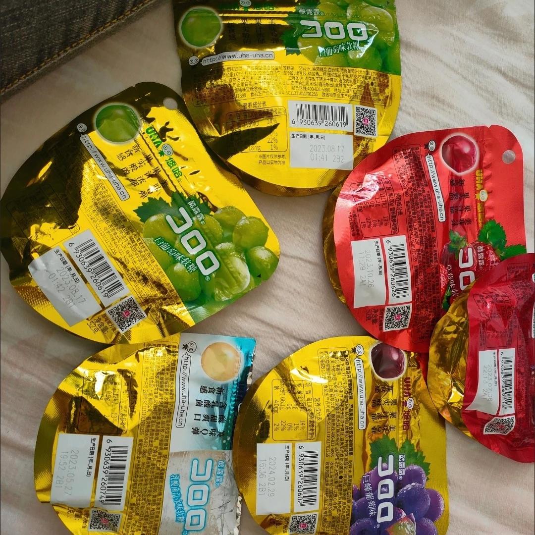 UHA悠哈酷露露果汁软糖52g五种口味网红水果味爆浆糖果喜糖