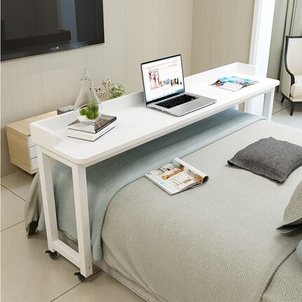 跨床桌可移动床尾桌家用床边桌笔记本台式电脑桌懒人卧室床上书桌