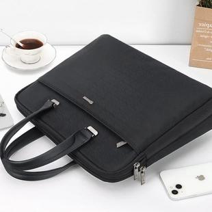 杰利2217多层A4拉链收纳文件袋大容量会议包手提公事包商务公文包