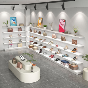 商用鞋子展示架鞋店专用鞋架服装店卖鞋柜上墙陈列架店铺包包货架