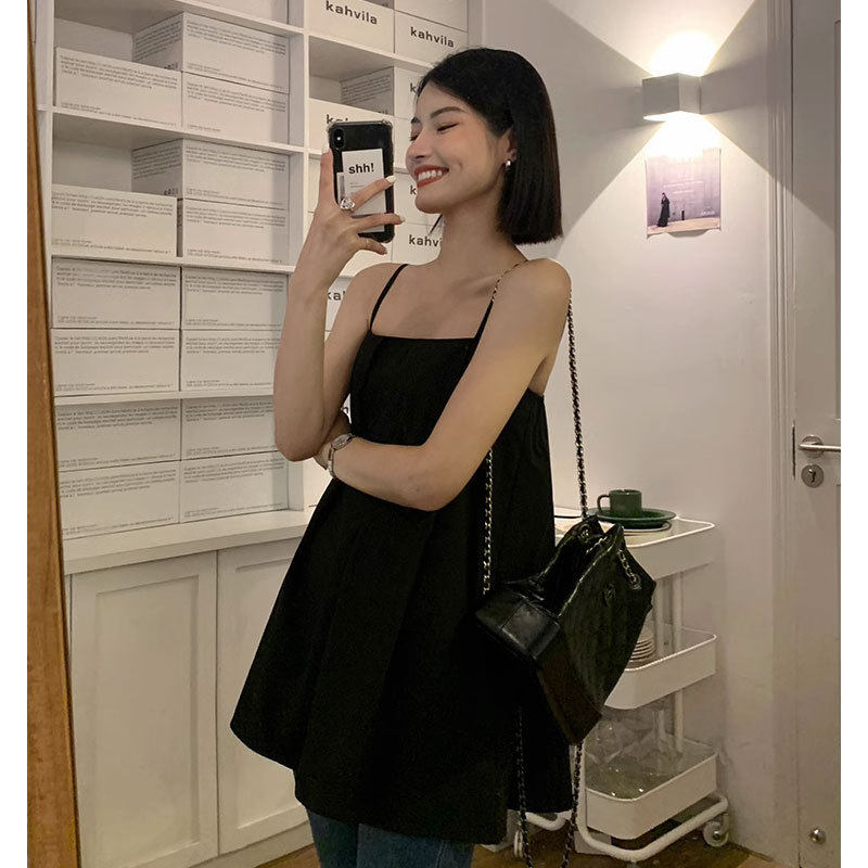 孕妇装女夏季外穿黑色内搭无袖小衫露肩春秋款