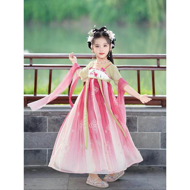 春夏款雪纺超仙红色黄色夏款古装儿童,童装/婴儿装/亲子装,唐装,淘宝优惠券,粉丝福利购,淘宝优惠卷