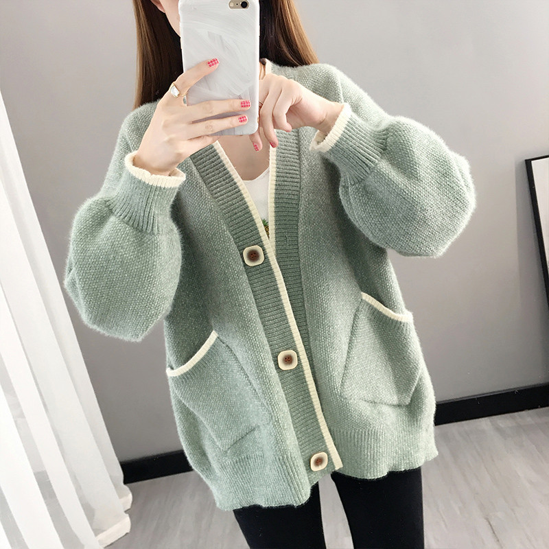 秋季毛衣女2024年新款韩版秋冬宽松网红慵懒风开衫潮