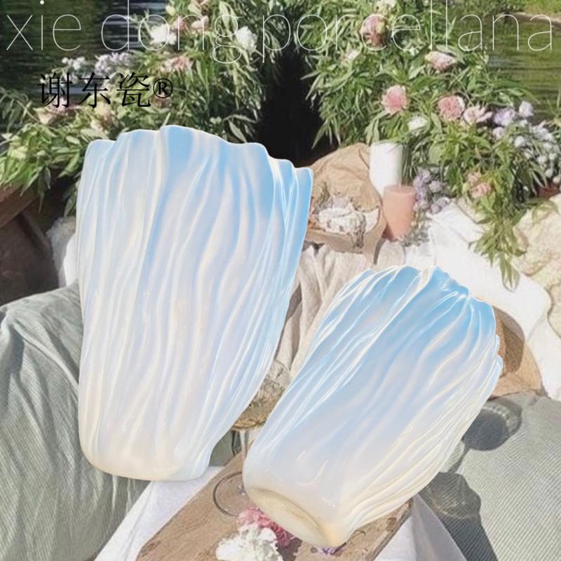 意大利特邀设计师 谢东骨瓷水纹花瓶280#a薄透精致百搭经典款