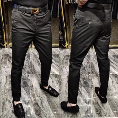 7826秋季新款男士弹力黑色商务直筒裤百搭直板网红潮流西裤潮