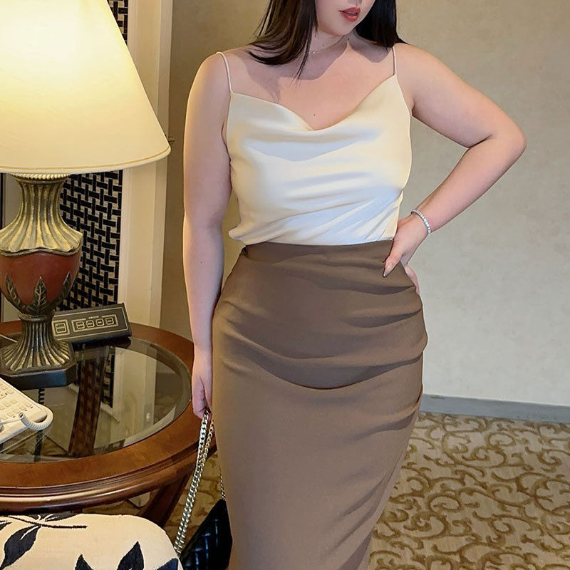 高阶缎面小~优雅显瘦法式百搭荡领内搭气质大码,女装/女士精品,大码内搭,淘宝优惠券,粉丝福利购,淘宝优惠卷