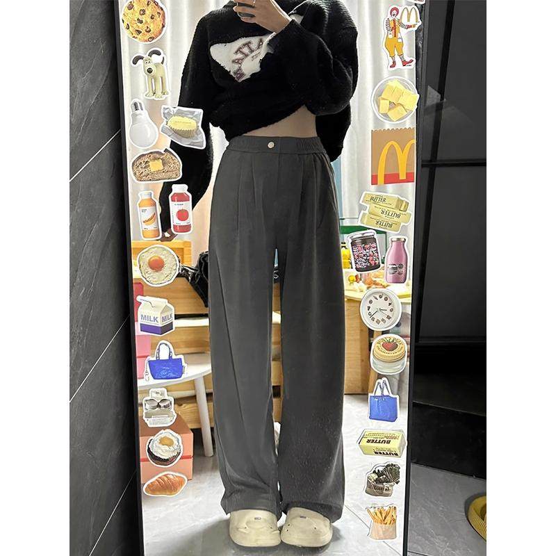 大码胖妹妹mm垂感灰色休闲阔腿秋季宽松显瘦长200斤,女装/女士精品,大码裤装,淘宝优惠券,粉丝福利购,淘宝优惠卷