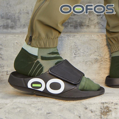 oofos男女休闲运动通勤魔术贴凉拖超软踩屎感厚底减压按摩现货