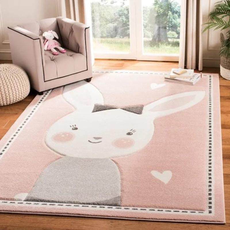 可爱边儿童房地毯加厚秋冬少女客厅地毯粉房间地垫地毯卧室床卡通,居家布艺,地毯,淘宝优惠券,粉丝福利购,淘宝优惠卷