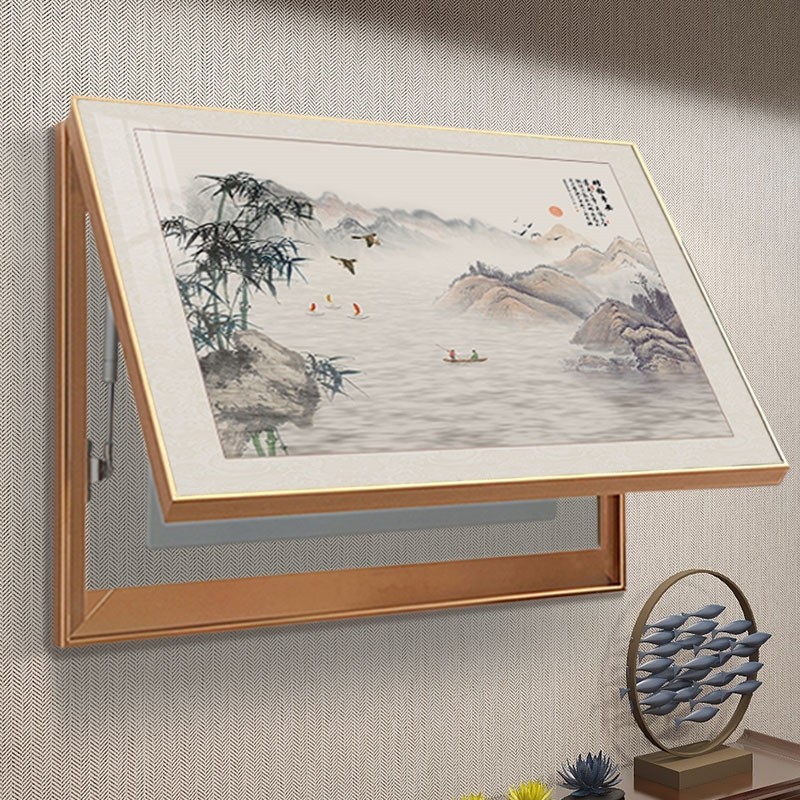 网红电表箱装饰画新中式风格遮挡电闸配电盒挂画电闸箱电表盒简约