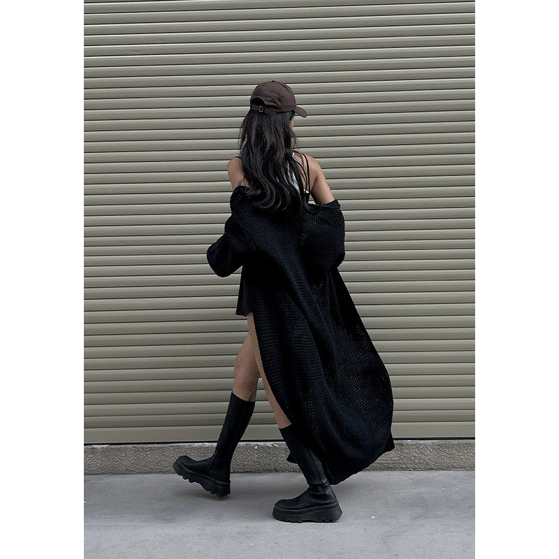 井也 粉色长款开衫女2024春新款休闲宽松慵懒风毛衣,女装/女士精品,毛针织衫,淘宝优惠券,粉丝福利购,淘宝优惠卷