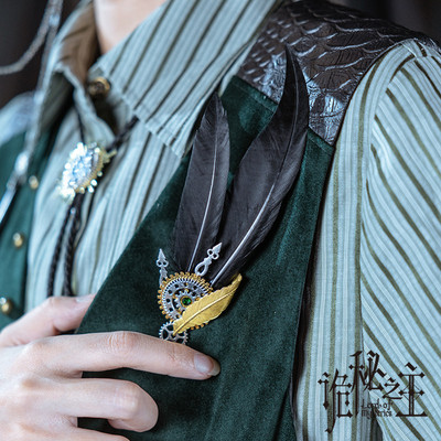 【作限定】诡秘之主×蒸汽大陆 阿蒙羽毛金属齿轮胸针