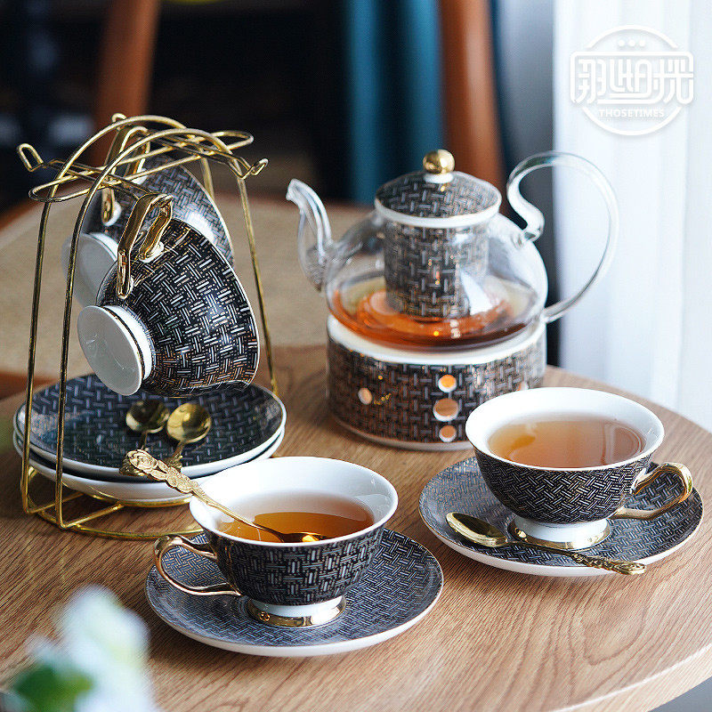 英式下午花茶具水果茶壶精致高档加热玻璃茶壶花茶杯套装