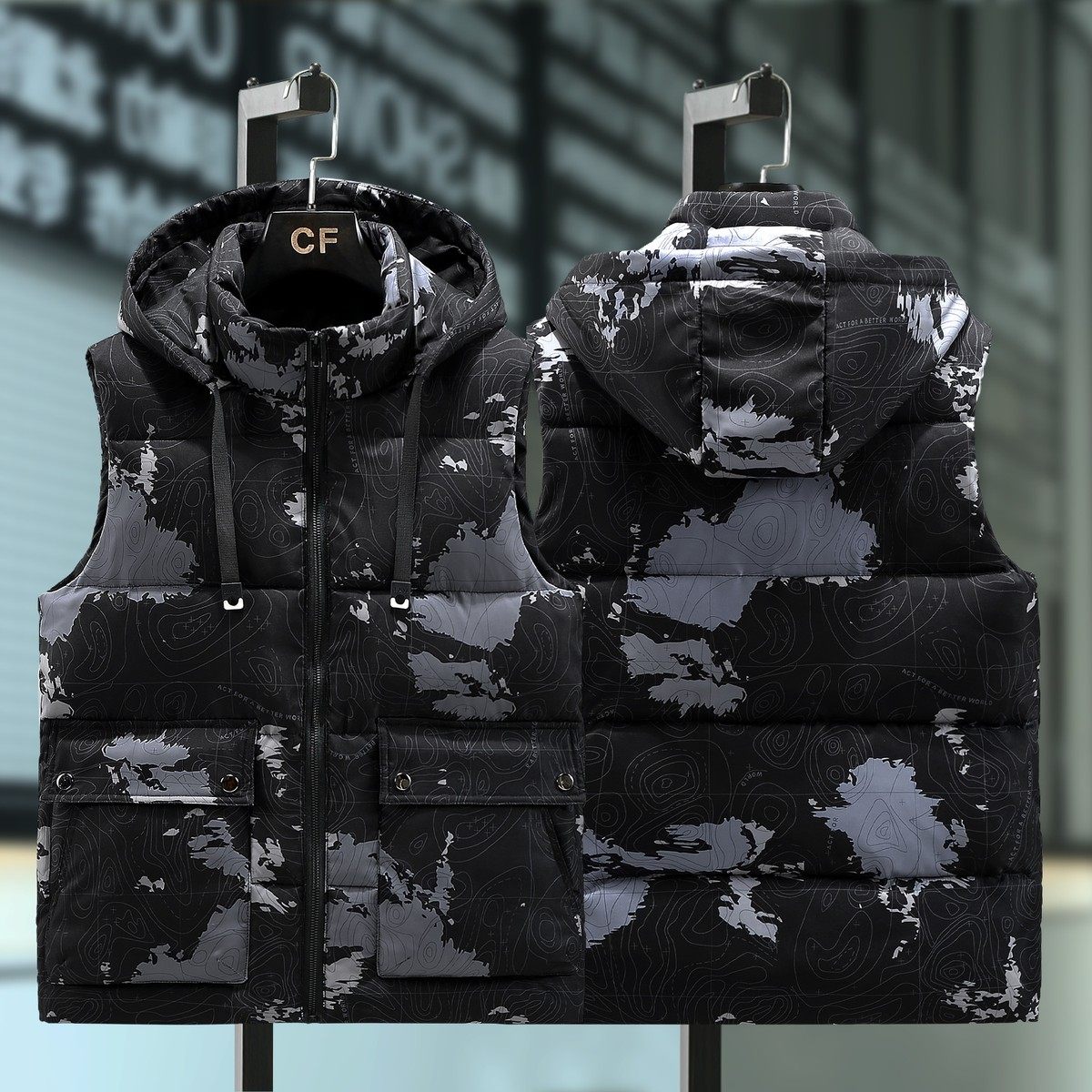 马甲男士秋冬季韩版潮流羽绒棉马夹加厚保暖大码帅气坎肩,男装,常规马甲,淘宝优惠券,粉丝福利购,淘宝优惠卷