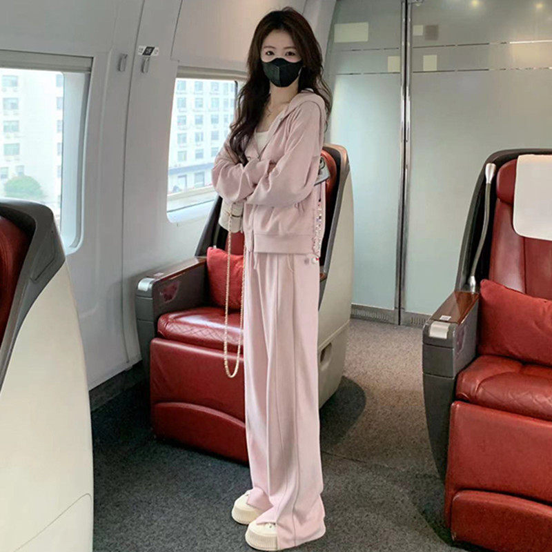 纯棉显瘦运动套装女春秋宽松韩版学生跑步休闲两件套时尚洋气,女装/女士精品,休闲运动套装,淘宝优惠券,粉丝福利购,淘宝优惠卷