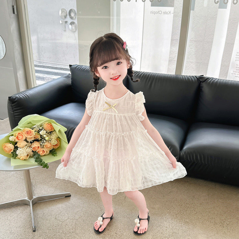 雪纺夏季凉快儿童白色蛋糕裙女宝宝小童飞袖,童装/婴儿装/亲子装,连衣裙,淘宝优惠券,粉丝福利购,淘宝优惠卷