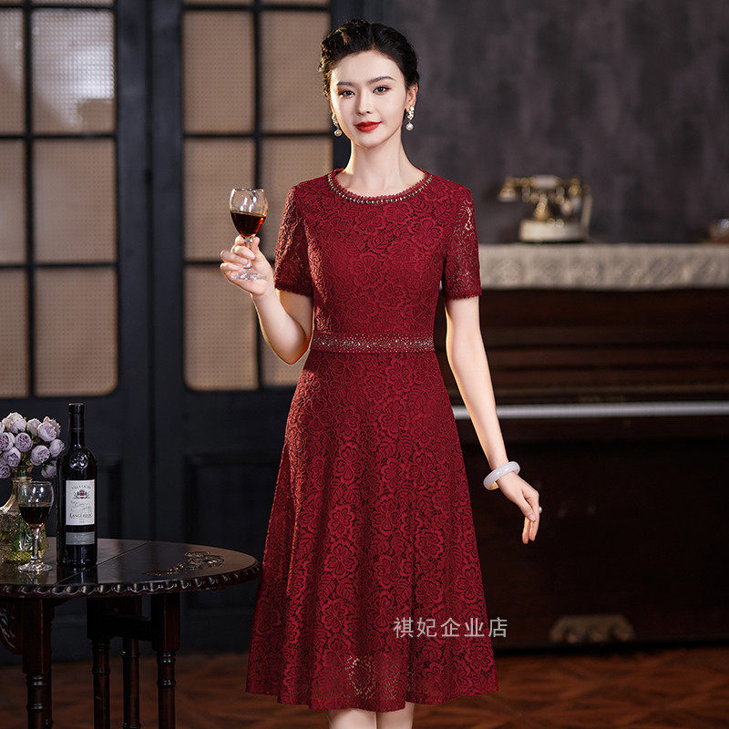 婚宴装2025新款夏季女方婚礼妈妈晚装高贵年轻平时可穿