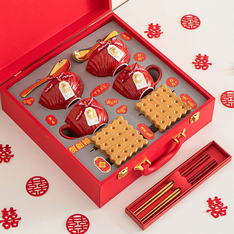 结婚送新人礼物餐具套装送闺蜜实用喜杯喜碗新婚新娘订婚礼品,节庆用品/礼品,创意礼盒/礼品套组,淘宝优惠券,粉丝福利购,淘宝优惠卷