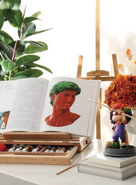 一匚 现代艺术涂鸦人偶画架摆件 儿童房画室书桌样板间台面摆件