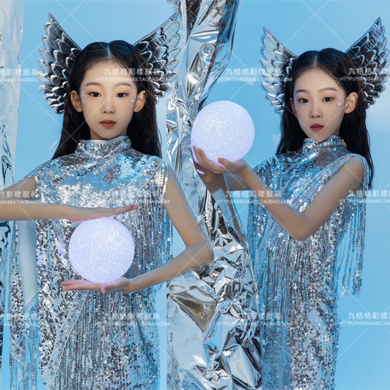 走秀未来科技风元宇宙主题服装儿童银色比赛潮,童装/婴儿装/亲子装,儿童演出服,淘宝优惠券,粉丝福利购,淘宝优惠卷