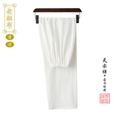 宽松直筒子中老年爸爸抽绳裤 春夏男裤 纯棉深裆外穿长裤