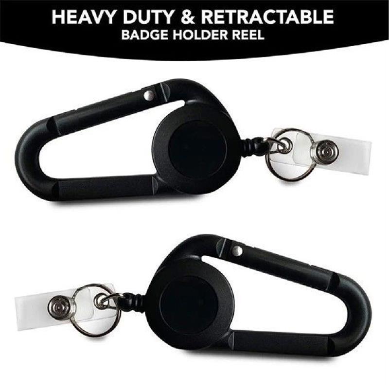 ID Card Key Chain Lanyard Clip Key Ring Retractable Pull