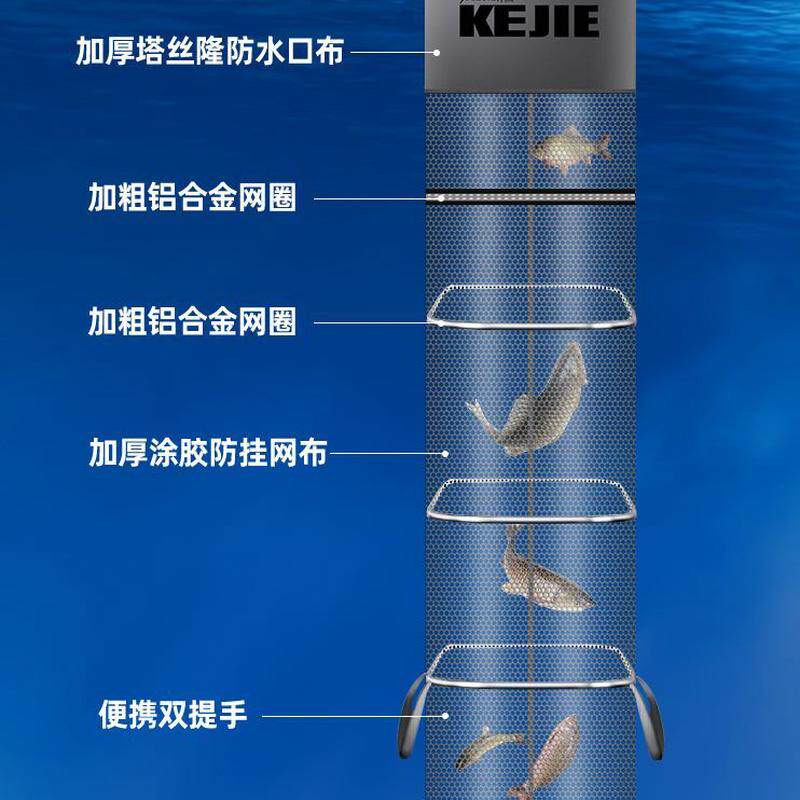 鱼护野钓加厚迷你网兜方形专用新款渔速干小鱼户便携黑坑胶涂