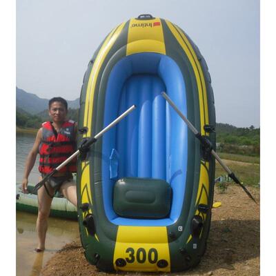 加厚夹网船皮划艇3人充气船橡皮船艇送修补包2个