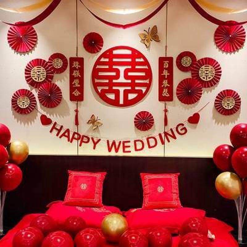 结婚用品婚房布置床头拉花装饰婚庆婚礼新房卧室客厅喜字背景墙,节庆用品/礼品,拉花,淘宝优惠券,粉丝福利购,淘宝优惠卷
