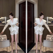 2024年春季 显瘦减龄御姐百搭女 泡泡袖 新款 气质女神范套装