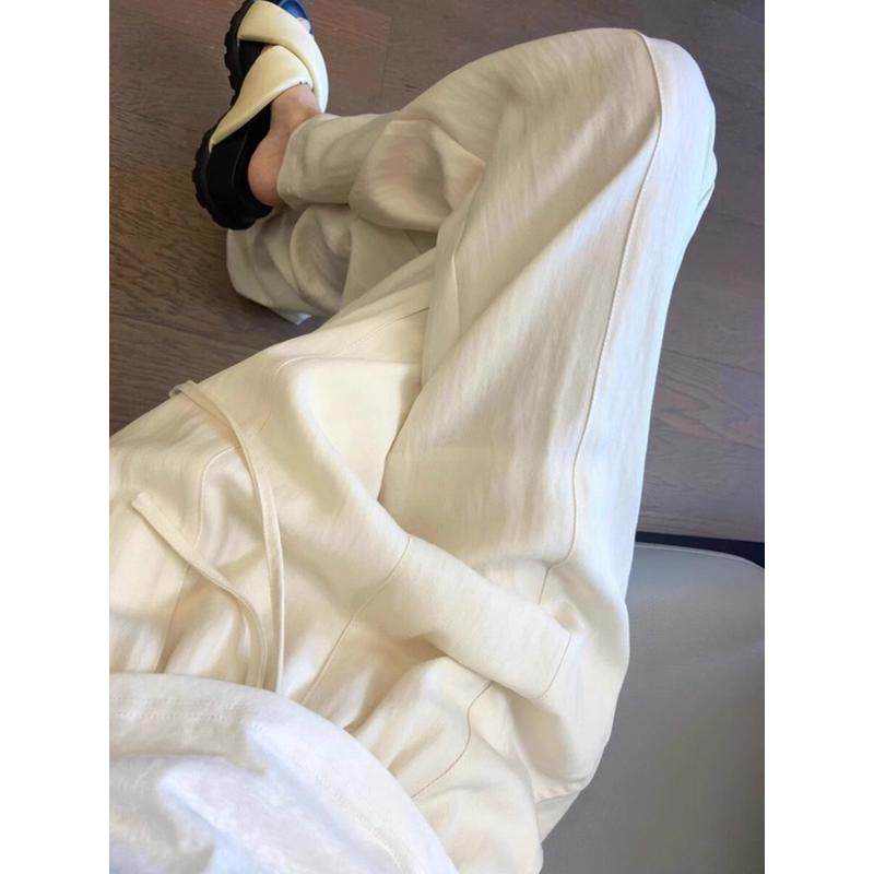 白色阔腿裤女夏季薄款大码胖mm梨形身材显瘦垂感直筒休闲长裤,女装/女士精品,大码裤装,淘宝优惠券,粉丝福利购,淘宝优惠卷