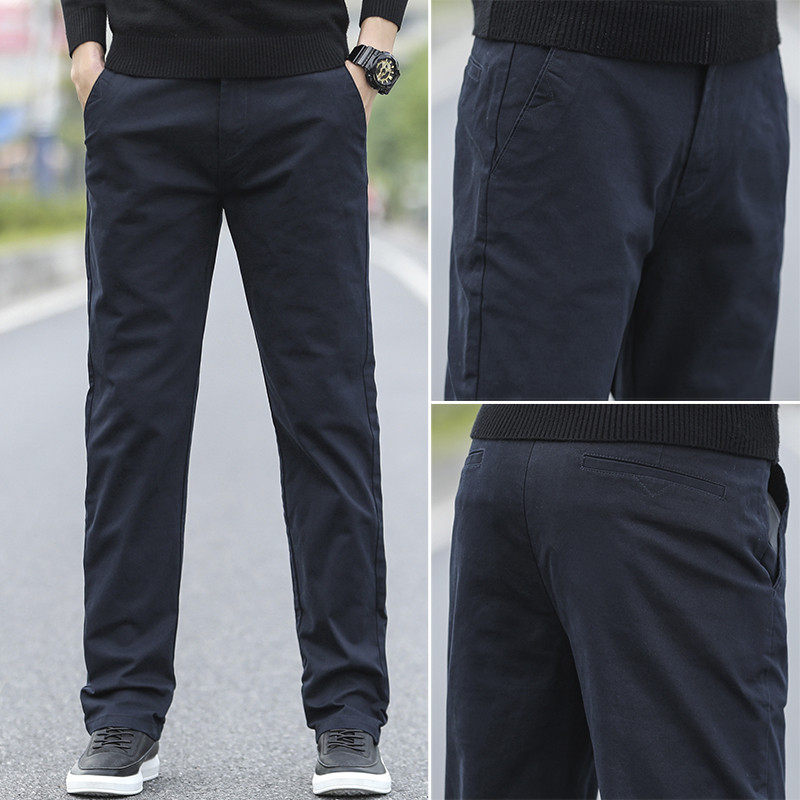 秋冬款男士加肥加大西裤男款宽松直筒爸爸大码男裤