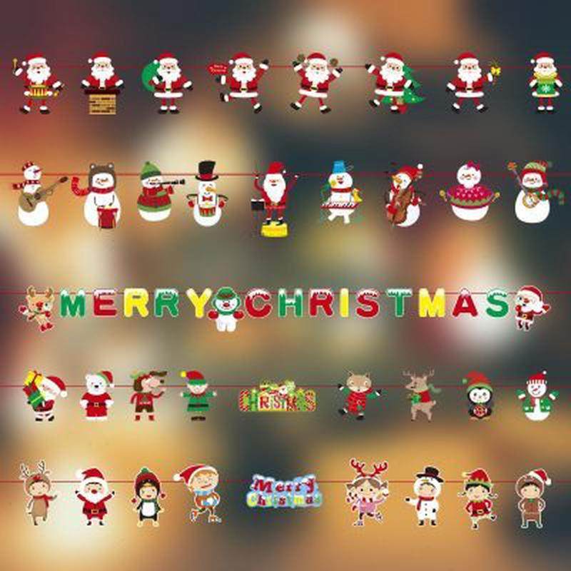 圣诞节装饰品圣诞纸质挂旗圣诞节卡通吊旗商场学校室内布置挂件,节庆用品/礼品,圣诞装饰品,淘宝优惠券,粉丝福利购,淘宝优惠卷