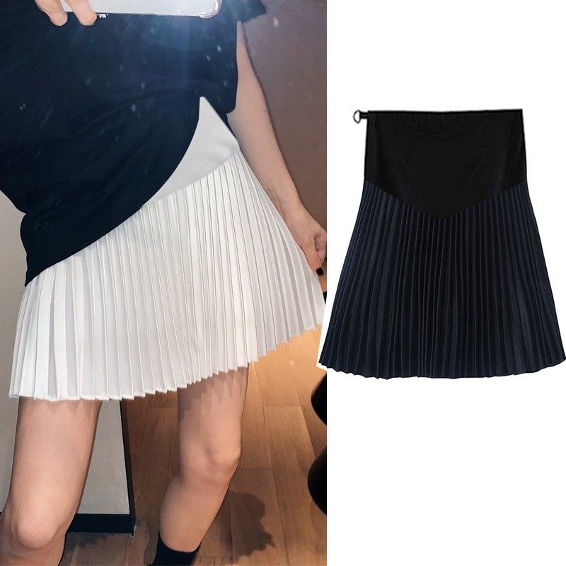 孕妇百褶子夏季薄款外穿2022新款时尚气质白色百搭裙裤,孕妇装/孕产妇用品/营养,半身裙,淘宝优惠券,粉丝福利购,淘宝优惠卷