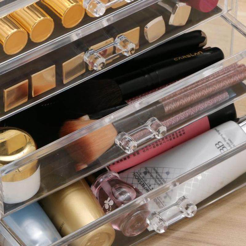 亚克力四层抽屉箱透明化妆盒首饰盒 护肤品收纳盒 小物品盒整理盒,收纳整理,化妆箱/盒,淘宝优惠券,粉丝福利购,淘宝优惠卷