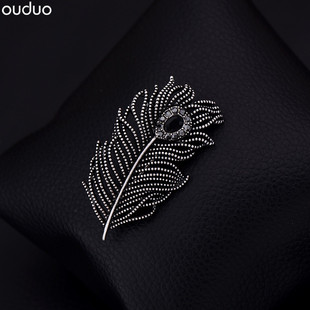 羽毛胸针日韩做旧叶子小配饰男女胸花别针毛衣配饰品