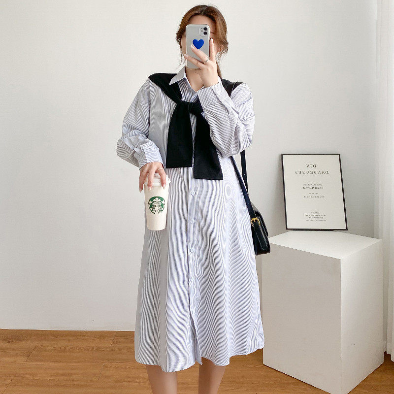 春装新款韩版孕妇装显瘦中长款条纹洋气潮妈打底衬衫女,孕妇装/孕产妇用品/营养,连衣裙,淘宝优惠券,粉丝福利购,淘宝优惠卷