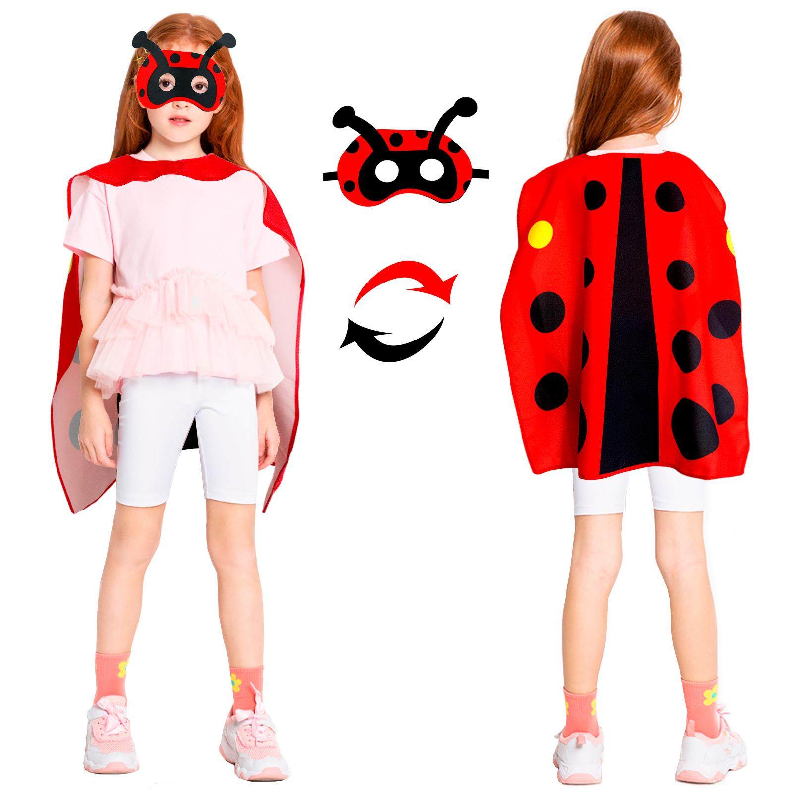 3-7岁儿童卡通动物昆虫面具表演道具cos小蜜蜂瓢虫演出万圣节服饰