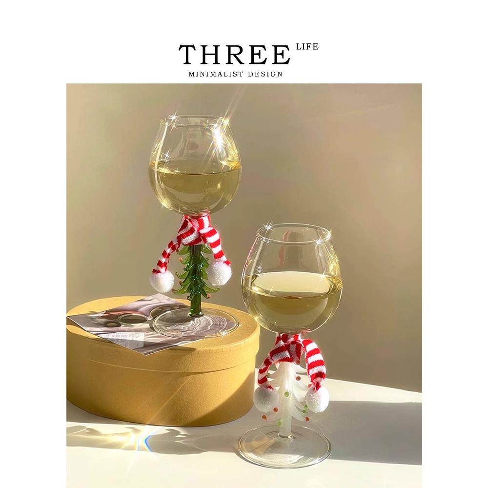 Tlife·Christmas·酒具酒杯玻璃高脚杯ins家用情侣葡萄酒 | 圣诞