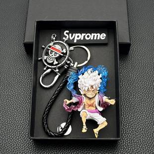 Q版海贼王尼卡鲁夫钥匙扣创意模型男生礼物航海王五档太阳神挂件