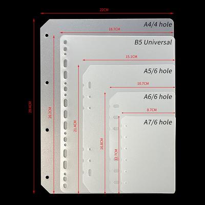 活页笔记本分隔页B5/a5/a4/a6/a7透明分隔板索引分页挡板保护板