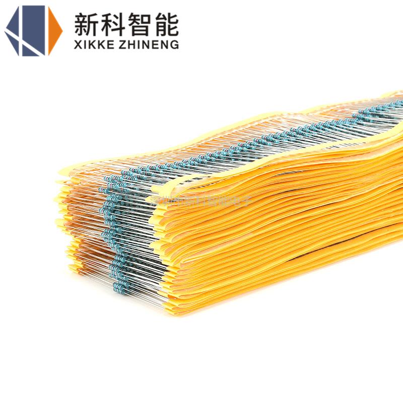 金属膜电阻 1/4W 1% 五色环 0R/51R/1K/10K/100K/470K/1M 0.25W