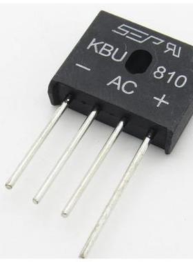 KBU810整流桥 全新 8A 1000V扁桥【5祇4元】