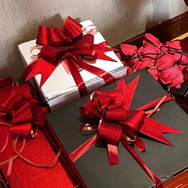 大号手拉花结婚蝴蝶结装饰汽车门把手婚礼彩带丝带水果篮拉花装饰